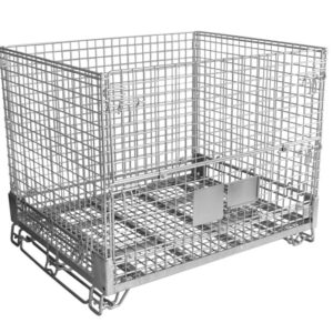 Mesh container  with the hot dip galvanised base