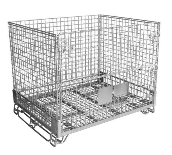 Mesh container  with the hot dip galvanised base