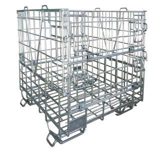 Pojemnik siatkowy niski o wymiarach półpalety EUR 802 x 596 x h 785 mm