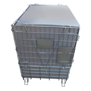 Mesh container  standard with PP plate cover 1200 x 1010 x 1194 mm