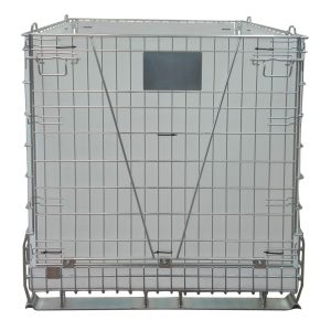 Pojemnik siatkowy z płozami z płaskowników 1172 x 1002 x  h 1213 mm