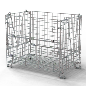 Mesh container  standard with dimensions of EUR pallet, narrow foot  1200 x 800 x h 995 mm