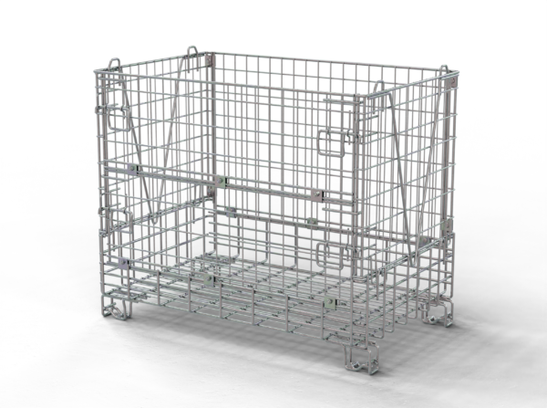 Mesh container  standard with dimensions of EUR pallet, narrow foot  1200 x 800 x h 995 mm